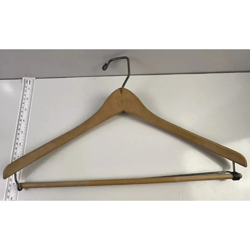 Wood Hangers Mixed Lot of 3 Vintage Jacket/Pant/Dress